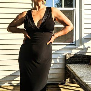 Laundry by Shelli Segal 90's Black Floor Length Dress